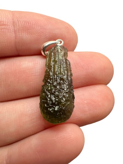 Silver moldavite pendant 1,8g