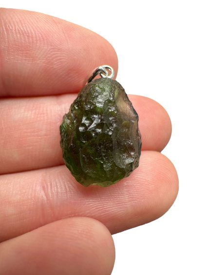 Silver moldavite pendant 2,2g