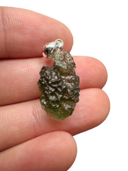 Silver moldavite pendant 1,8g