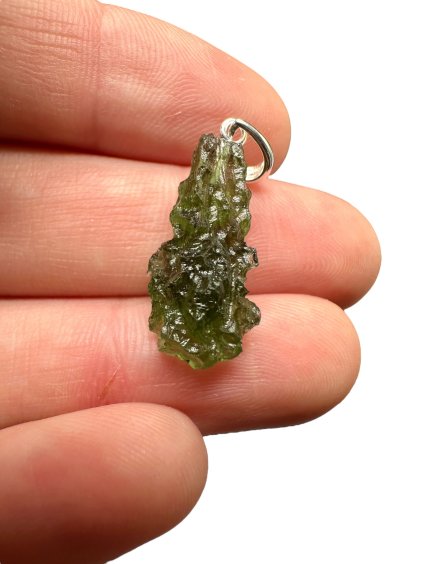 Silver moldavite pendant 1,5g