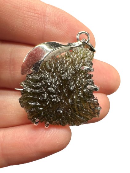 Silber Moldavit Anhänger 6,2g