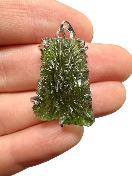 Silver moldavite pendant 4,5g