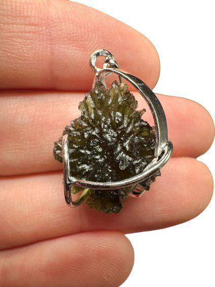Silver moldavite pendant 3,3g