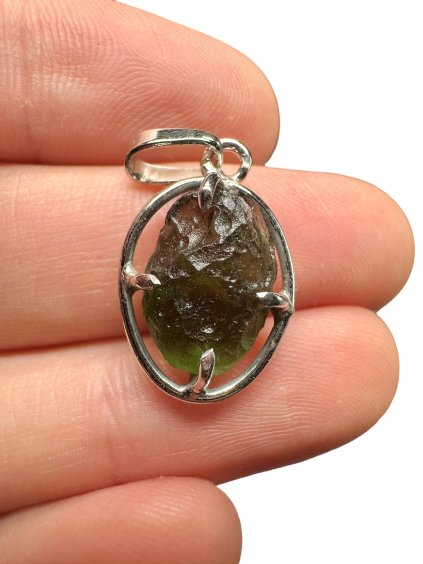Silver moldavite pendant 1,8g