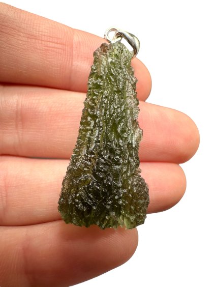 Silver moldavite pendant 6,3g