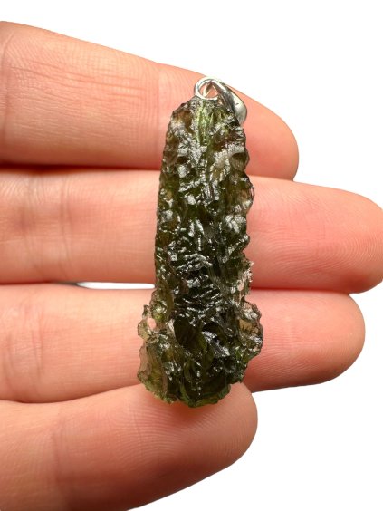 Silver moldavite pendant 5,2g