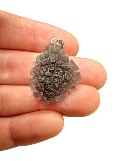 Silver pendant made from carpathian obsidian 3,3g