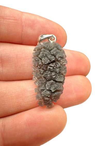 Silver pendant made from carpathian obsidian 3,1g