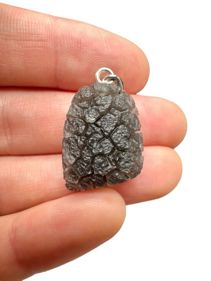 Silver pendant made from carpathian obsidian 4,5g