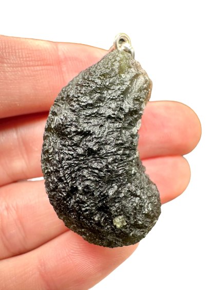 Stříbrný vltavínový přívěsek 18,8g