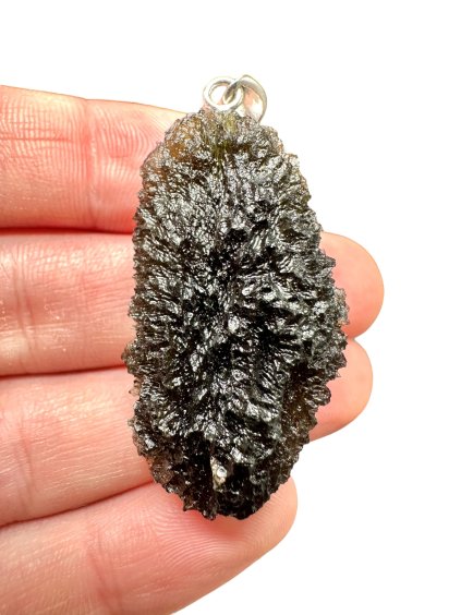 Silber Moldavit Anhänger 13g