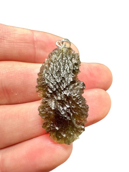 Silver moldavite pendant 4,6g