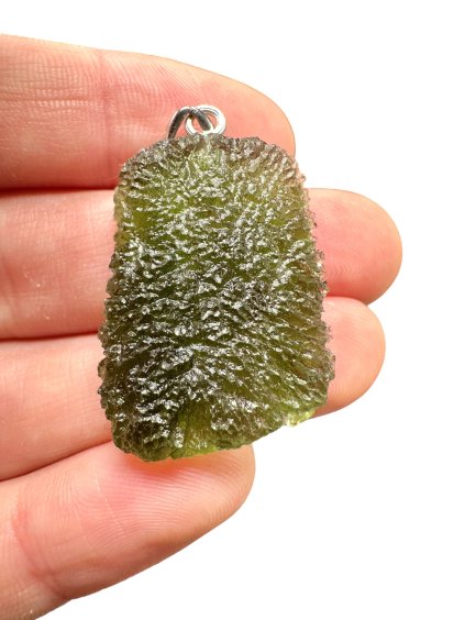 Silver moldavite pendant 7g