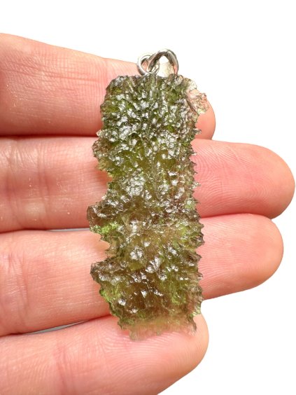 Silver moldavite pendant 4,8g