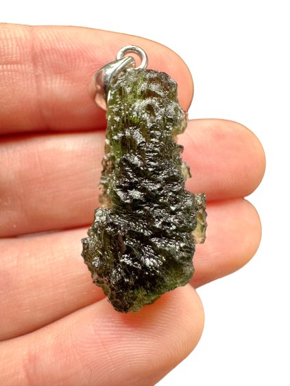 Silver moldavite pendant 5,5g
