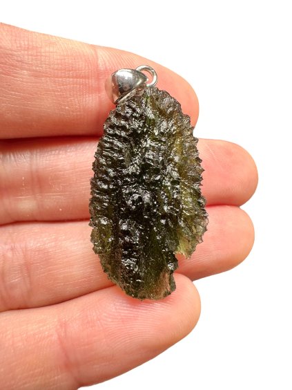 Silver moldavite pendant 7,3g