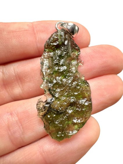 Silver moldavite pendant 3,8g
