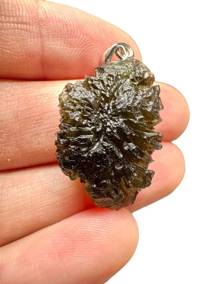 Silver moldavite pendant 4,2g