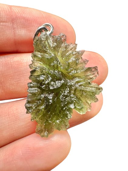 Silver moldavite pendant from Besednice Jezkovna 5,2g