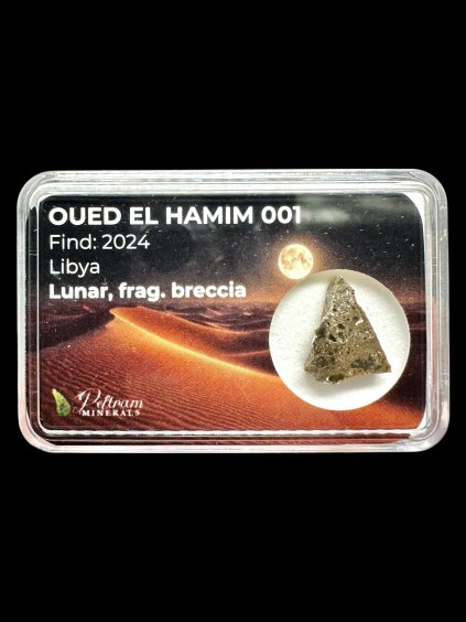 Lunární meteorit Oued el Hamim 001 – 0,7g – Libye