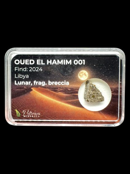 Lunární meteorit Oued el Hamim 001 – 0,4g – Libye