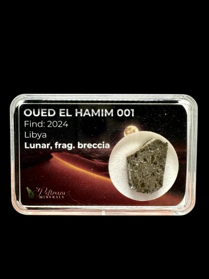 Lunární meteorit Oued el Hamim 001 – 1,4g – Libye
