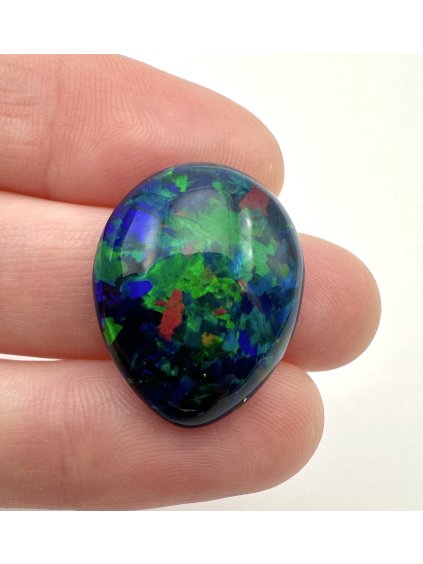 Ethiopian smoky black opal – Cabochon – Welo, Ethiopia