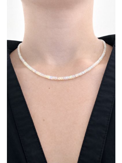 Halskette aus äthiopischem Edelopal 45 cm