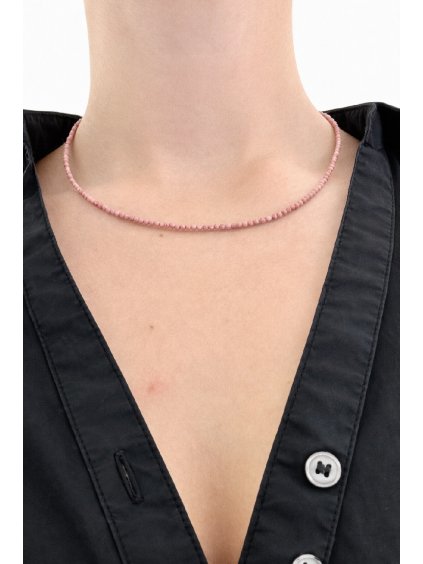 Rhodonite necklace 45 cm