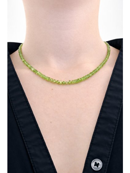 Náhrdelník z peridotu 45 cm
