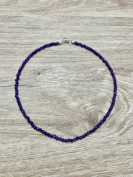 Ametystový náhrdelník 45 cm (4mm)