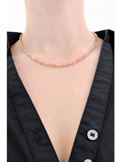 Sunstone necklace 45 cm (2mm)