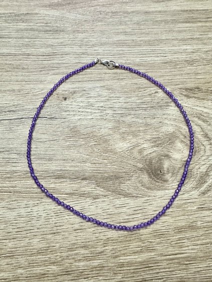 Amethyst necklace 45 cm (3mm)