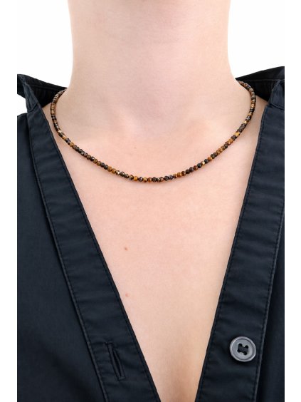 Tiger eye necklace 45 cm (3mm)