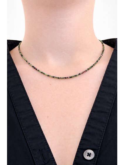 Ruby ziosite necklace 45 cm (2mm)