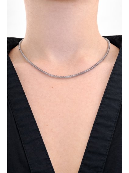 Labradorit-Halskette 3 mm – Facettierte Perlen