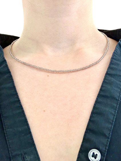 Labradorit-Halskette 2 mm – Facettierte Perlen