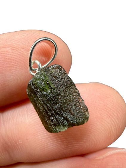 Silver moldavite pendant 1g