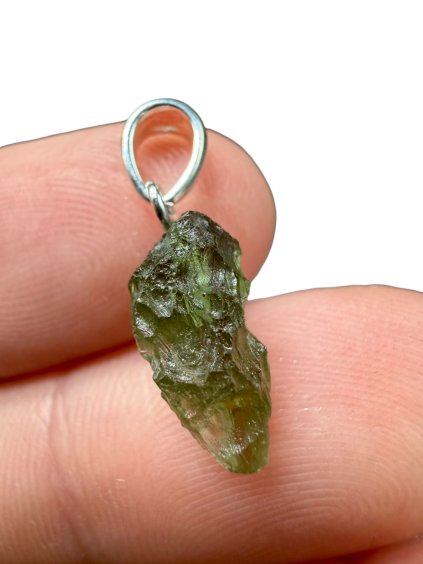 Silver moldavite pendant 0,82g