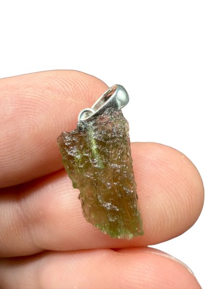Silver moldavite pendant 0,84g
