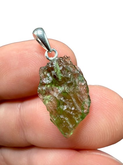 Silver moldavite pendant 1g