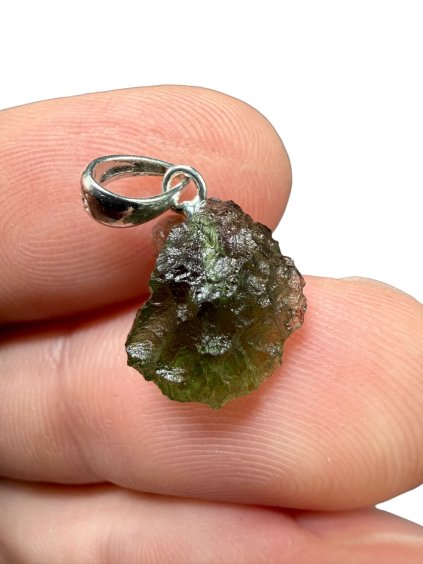 Silver moldavite pendant 1g