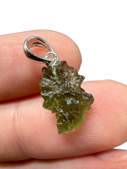 Silver moldavite pendant 0,9g
