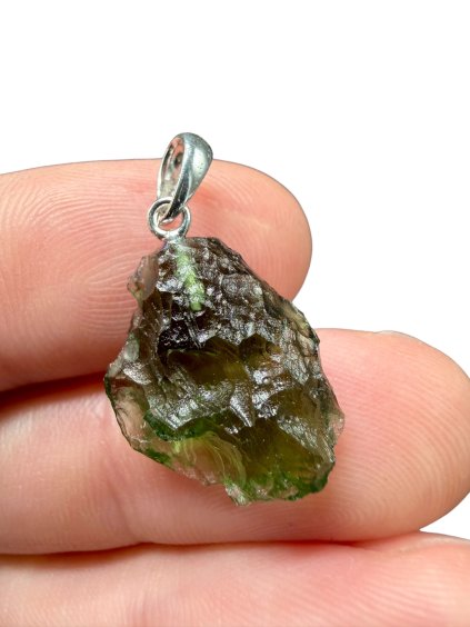 Silver moldavite pendant 1,9g