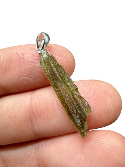 Silver moldavite pendant 1g