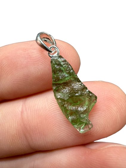 Silver moldavite pendant 1g
