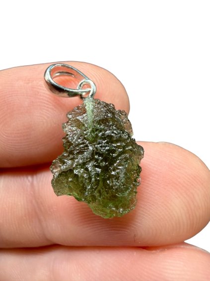 Silver moldavite pendant 1,4g