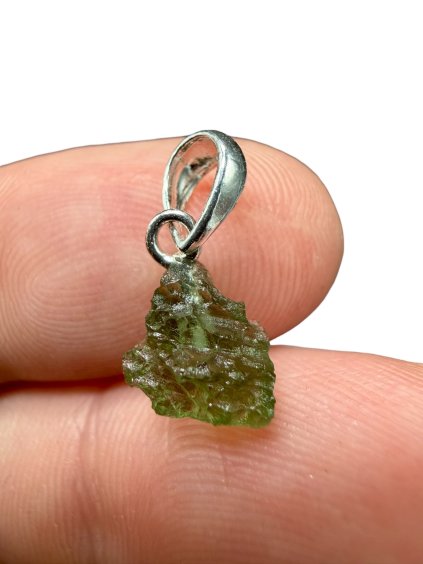 Silver moldavite pendant 0,5g