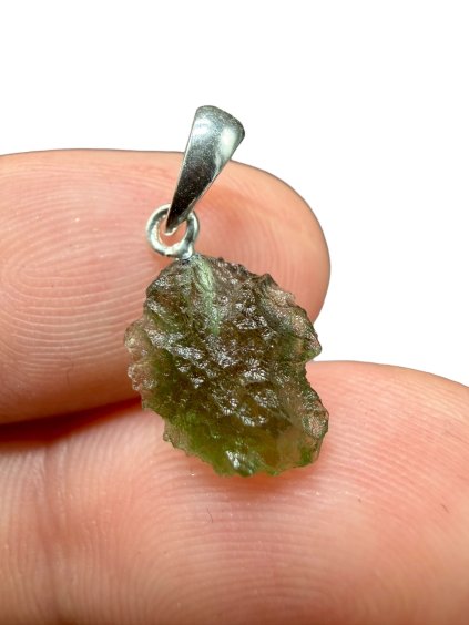 Silver moldavite pendant 0,7g