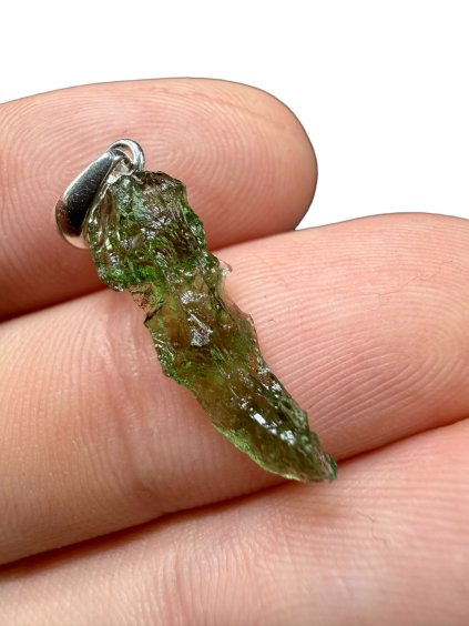 Silver moldavite pendant 0,7g